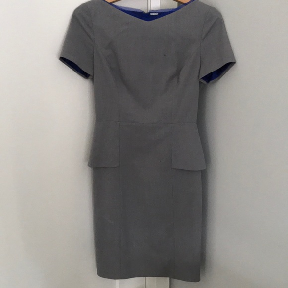 Elie Tahari Dresses & Skirts - Elie Tahari Gray Dress with Blue Accents
